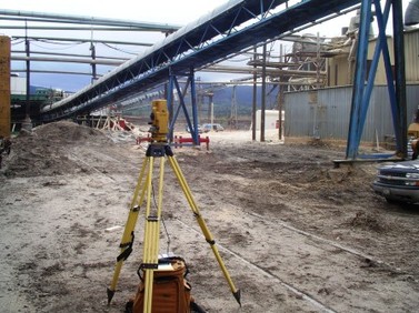 Robotic total station surveying at plant site